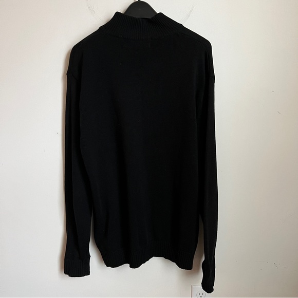 Oscar de la Renta Knit Quarter Zip Striped Sweater Size XL - Picture 3 of 3